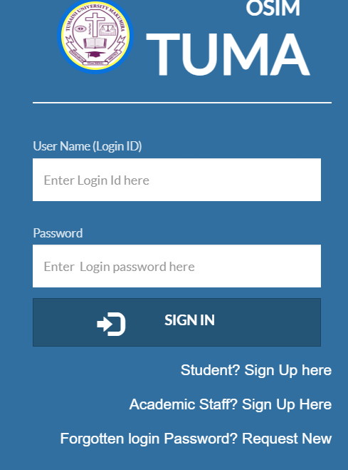 tuma osim login tuma osim for Students, Staff & Alumni