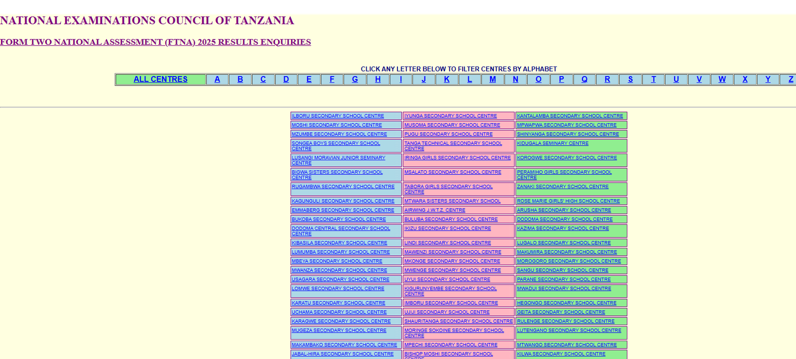Matokeo ya Kidato cha Pili 2025/2026 Published